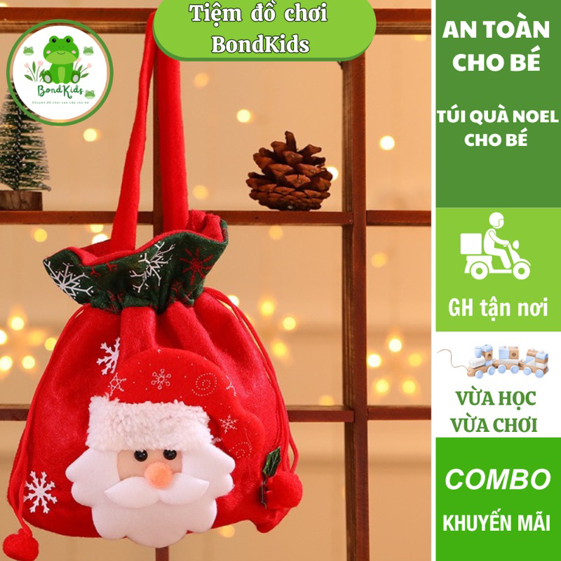 Túi đựng quà Noel cho bé-Bondkids đồ chơi thông minh