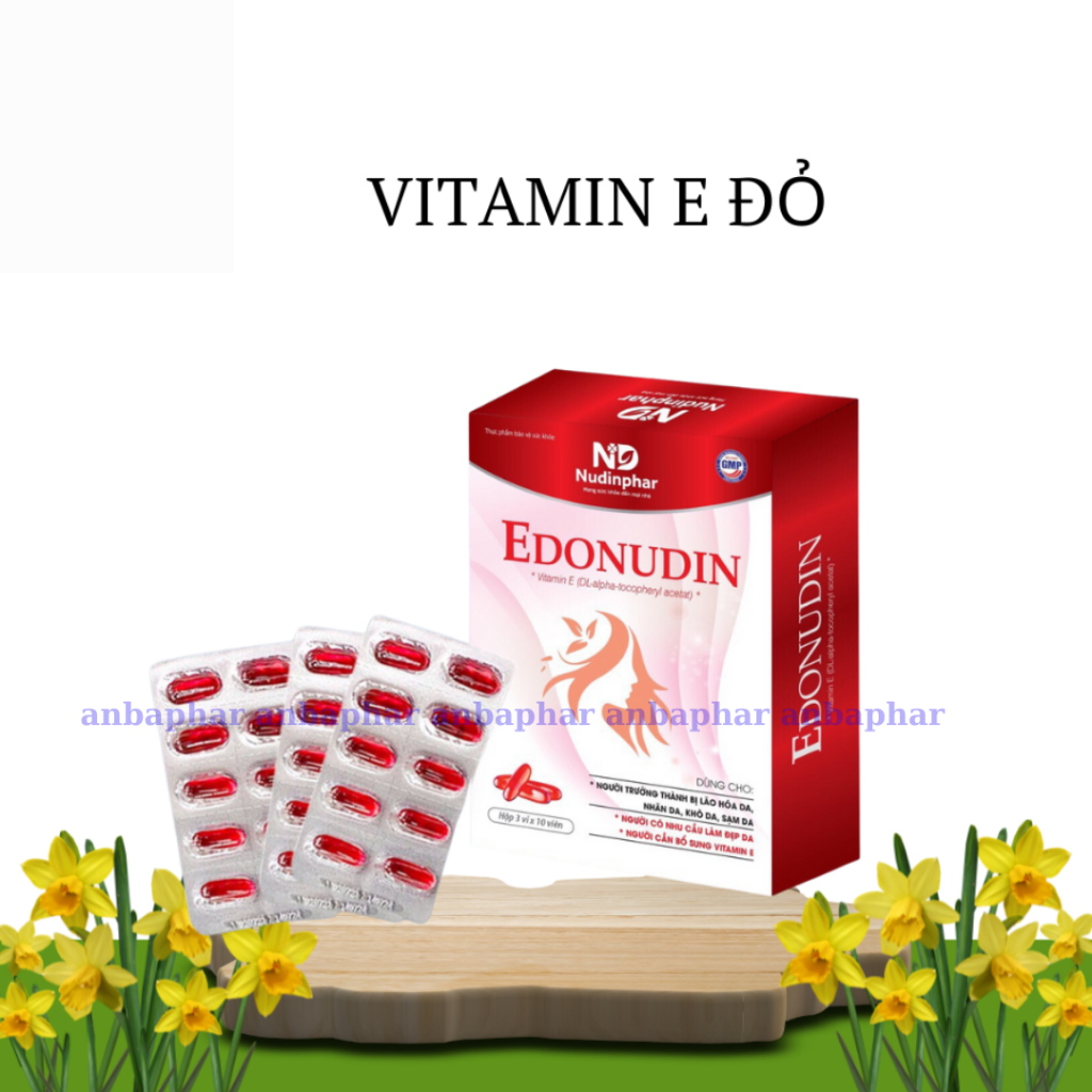 Vitamin E Đỏ, Hỗ trợ da trắng sáng, đều màu hơn, mờ các vết thâm sẹo