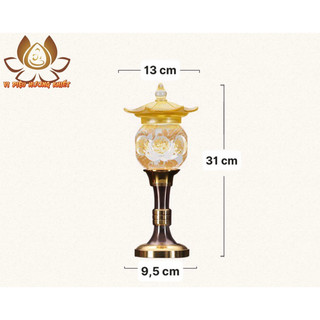CẶP 2 CÂY ĐÈN LED HOA SEN PHA LÊ THỜ CÚNG TRANG TRÍ