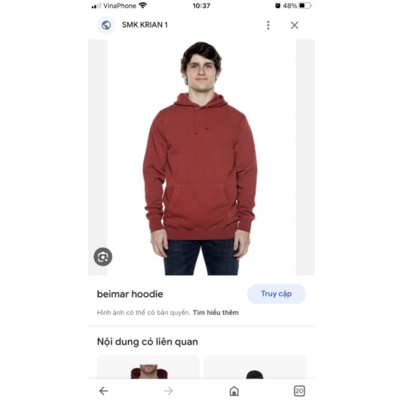 Áo hoodie nỉ trơn Beimar xuất dư