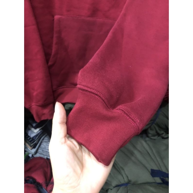 Áo hoodie nỉ trơn Beimar xuất dư