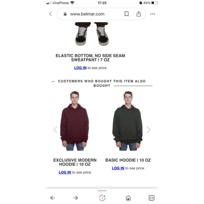 Áo hoodie nỉ trơn Beimar xuất dư