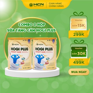 Combo 2 Hộp Sữa Tăng Cân Hogi Plus Weight Gain Lon 900g - Giải Pháp Tăng Cân Cho Người Gầy