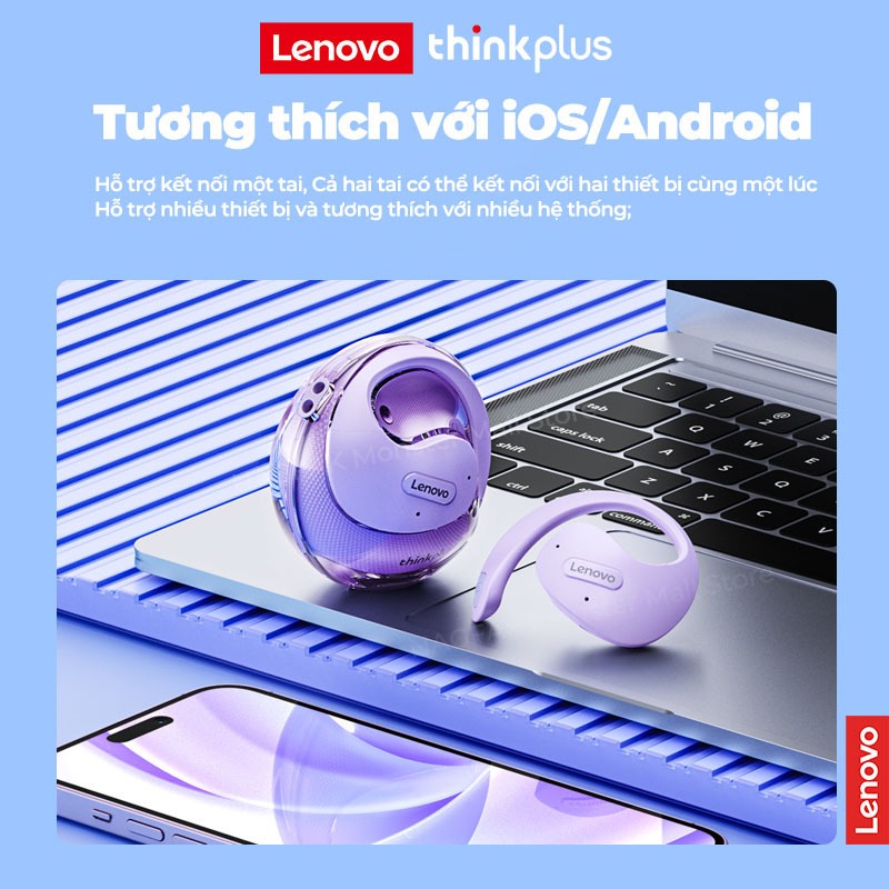 Lenovo Thinkplus X15 PRO Không Dây Tai Nghe Bluetooth V5.4 HD Stereo Chống Ồn Bass có mic