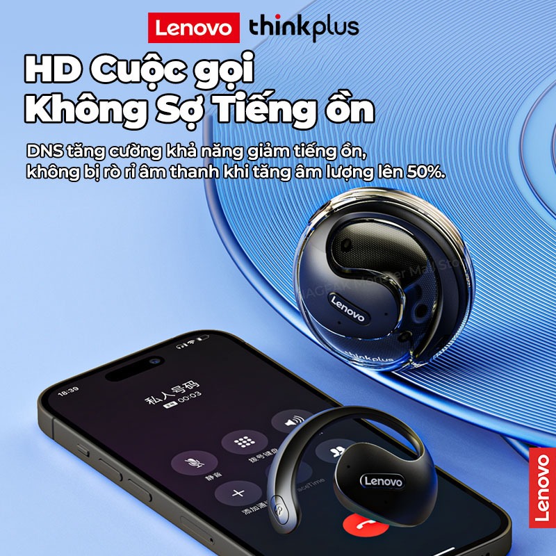 Lenovo Thinkplus X15 PRO Không Dây Tai Nghe Bluetooth V5.4 HD Stereo Chống Ồn Bass có mic
