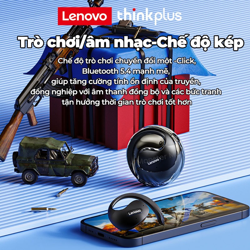 Lenovo Thinkplus X15 PRO Không Dây Tai Nghe Bluetooth V5.4 HD Stereo Chống Ồn Bass có mic