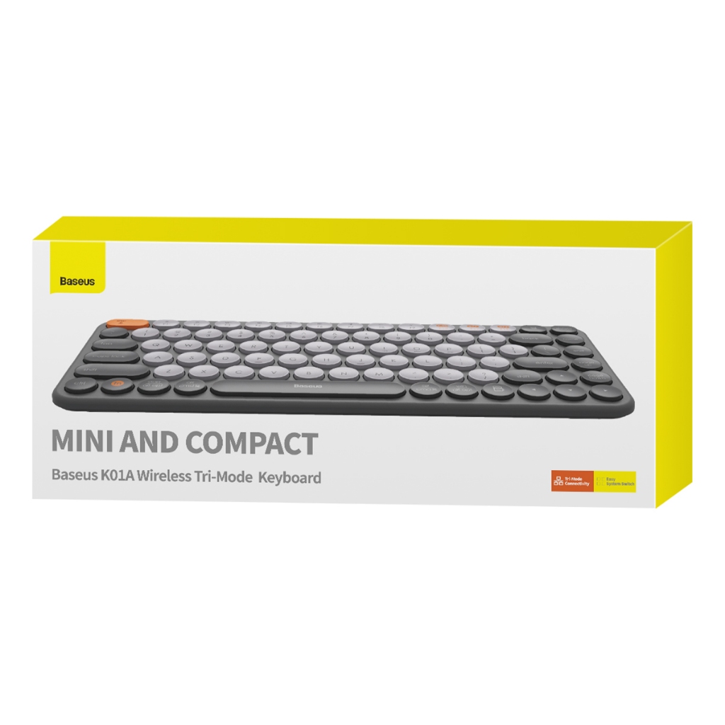 Bàn Phím Không Dây Baseus K01A / K01B Creator Wireless Tri-Mode Keyboard Frosted Gray MINI AND COMPACT - 2.4G/Bluetooth