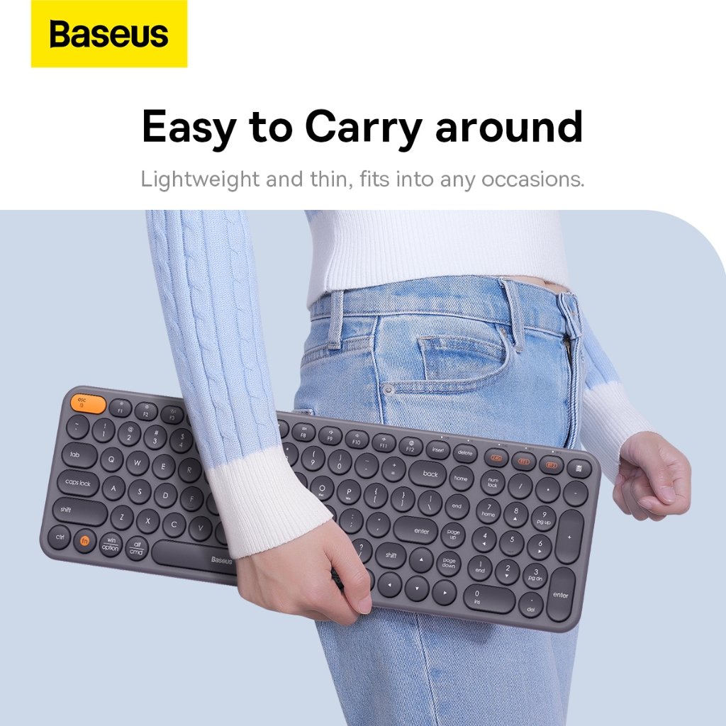 Bàn Phím Không Dây Baseus K01A / K01B Creator Wireless Tri-Mode Keyboard Frosted Gray MINI AND COMPACT - 2.4G/Bluetooth