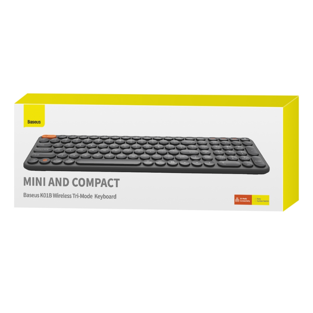 Bàn Phím Không Dây Baseus K01A / K01B Creator Wireless Tri-Mode Keyboard Frosted Gray MINI AND COMPACT - 2.4G/Bluetooth