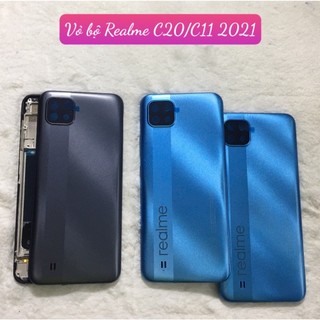 Vỏ bộ Realme C20/C11 2021(Lưng + xương + kính camera + nút nhựa)