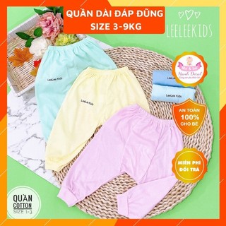 Quần chục dài sơ sinh đáp đũng in hình cho bé 0-3 tháng