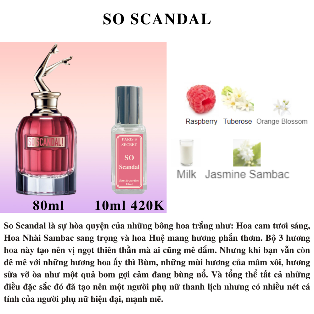Nước hoa Nữ - So Scandal 2020