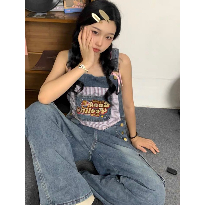 Váy yếm bò thiết kế cá tính năng động, chất vải đứng form unisex