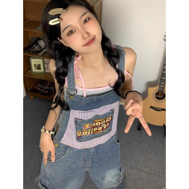 Váy yếm bò thiết kế cá tính năng động, chất vải đứng form unisex