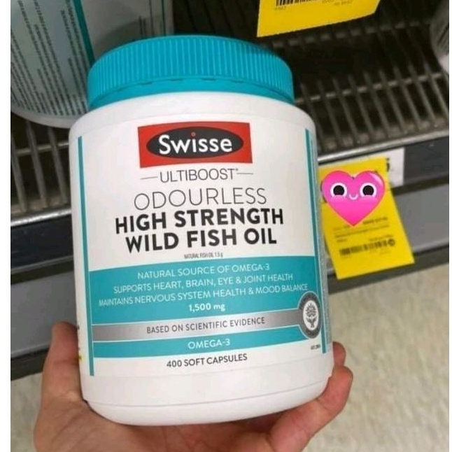 Dầu Cá Không Mùi Swisse Odourless High Strength Wild Fish Oil 1500mg
