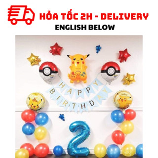 Bộ Bóng Trang Trí Pikachu Balloon Combo For Decoration PDM30