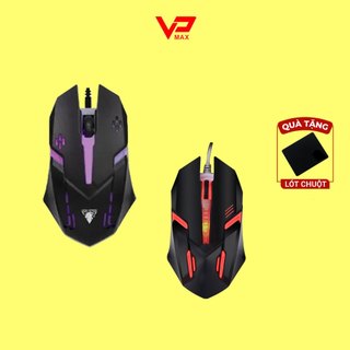 [ Tặng lót chuột ] BH 2 năm Chuột có dây USB Vking M132 - Chuột máy tính văn phòng led RGB đẹp giá rẻ - VPMAX