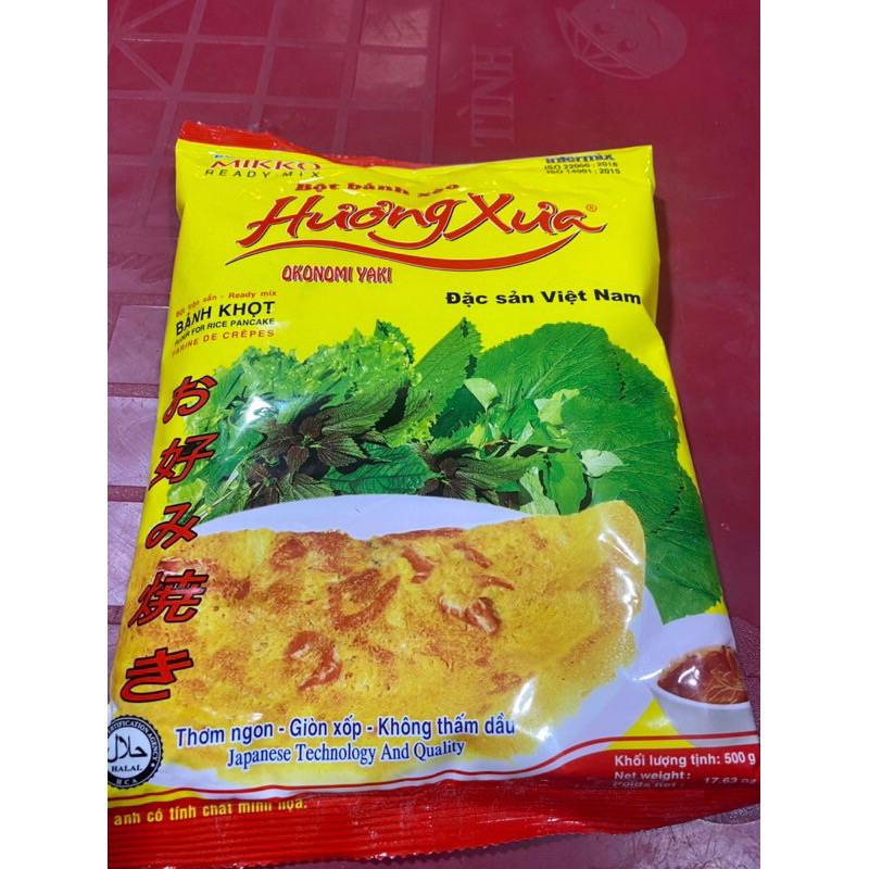 Combo 5 bịch Bột bánh xèo Hương Xưa 500g Mikko