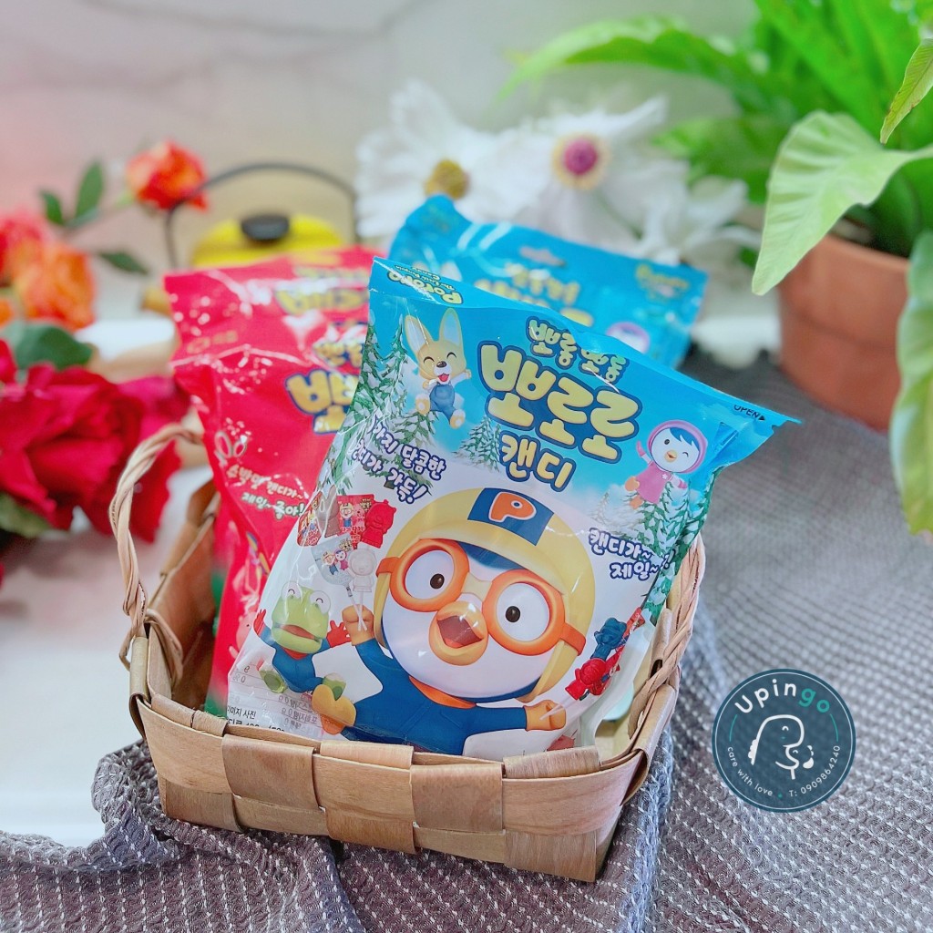 ⚠️T10/2025⚠️Kẹo Mút Pororo Không Sâu Răng,Kẹo Mút Pororo Mix 5 Vị Hoa Quả Tươi, Kẹo Mút Pororo Vị Dưa Hấu, Gói 132g