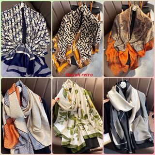 Khăn lụa quàng cổ nữ, khăn choàng lụa thời trang cao cấp - Phụ kiện đa năng đa sắc màu