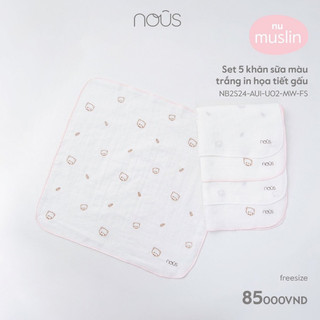 Set 5 khăn sữa Nous Muslin cho bé