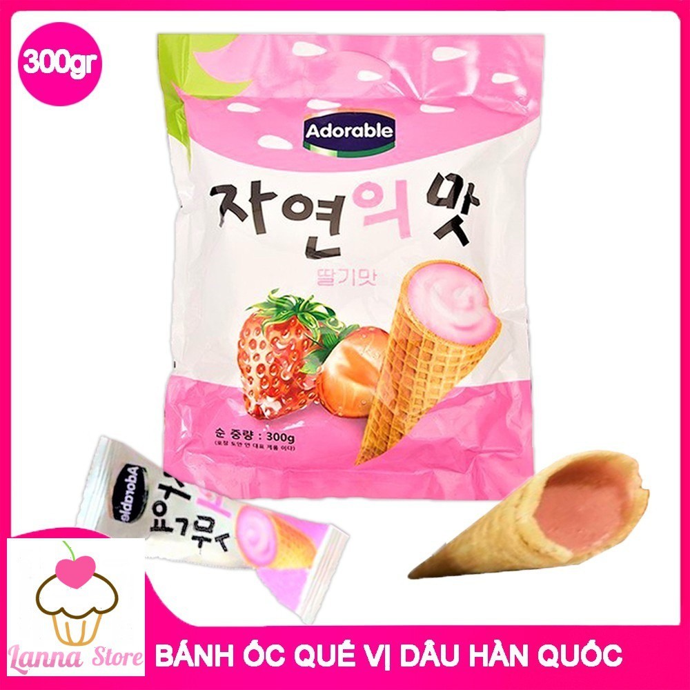 Bánh ốc quế Adorable 300g nhân kem siêu ngon