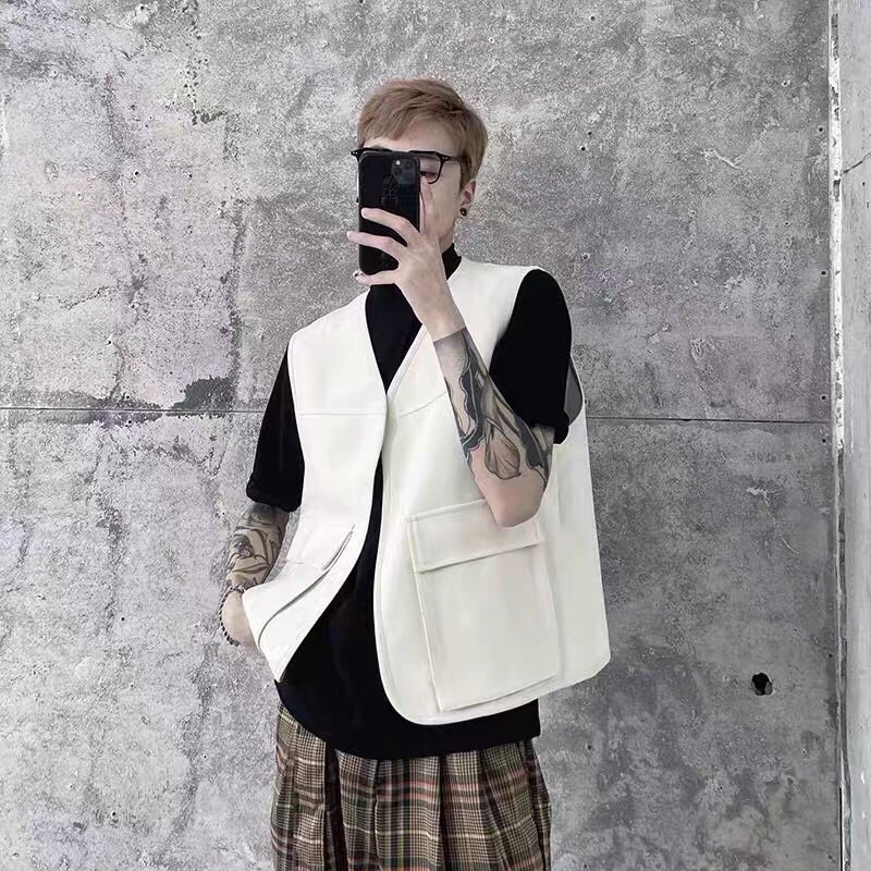 Áo khoác gile kaki trơn