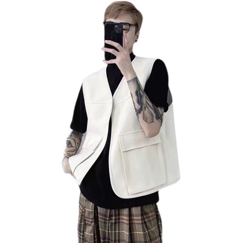 Áo khoác gile kaki trơn