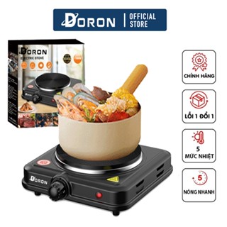 Bếp điện, bếp điện đa năng DORON 1500W đun nấu đa năng, pha trà, cafe, hơ lá trầu