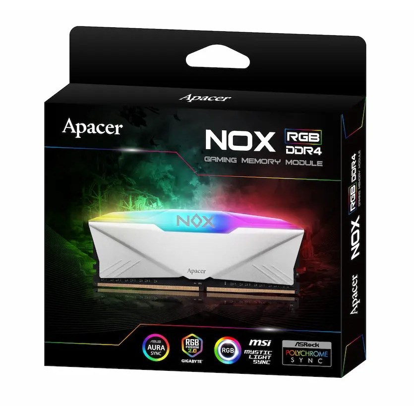 RAM APACER DDR4 3200MHz 8GB/16GB NOX RGB - Black & White - BẢO HÀNH 5 NĂM CHÍNH HÃNG