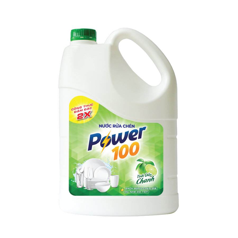THANH LÍ CHUỂN CH - Nước rửa chén POWER100 Tinh dầu chanh 1.4kg