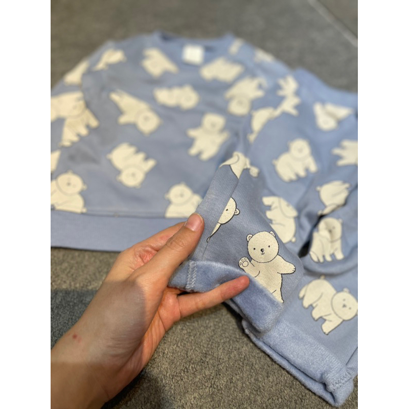 Bộ nỉ gấu bé trai