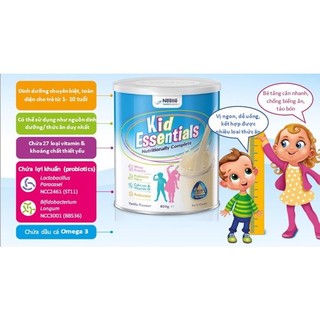[QUÀ TẶNG KHI MUA 2 LON] SỮA BỘT NESTLE KID ESSENTIALS 800G (HSD 2026)