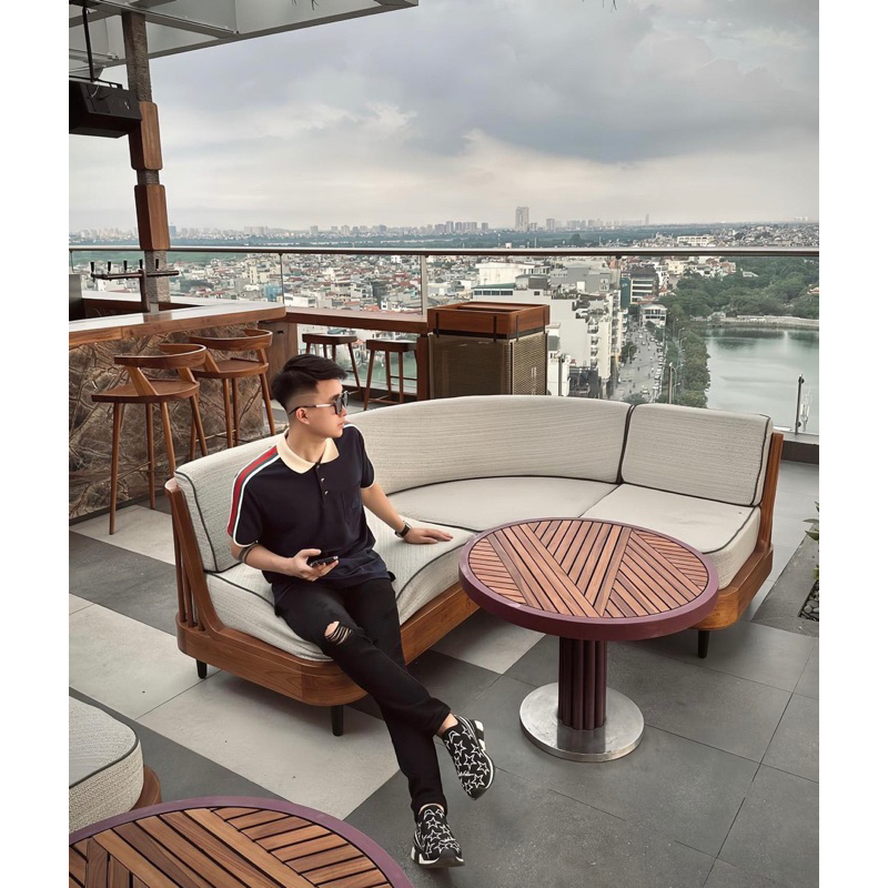 Áo polo xanh gc phối viền vai xanh đỏ hưởng đá,áo polo hưởng đá gc xanh viền vai đỏ bo chun đơn giản