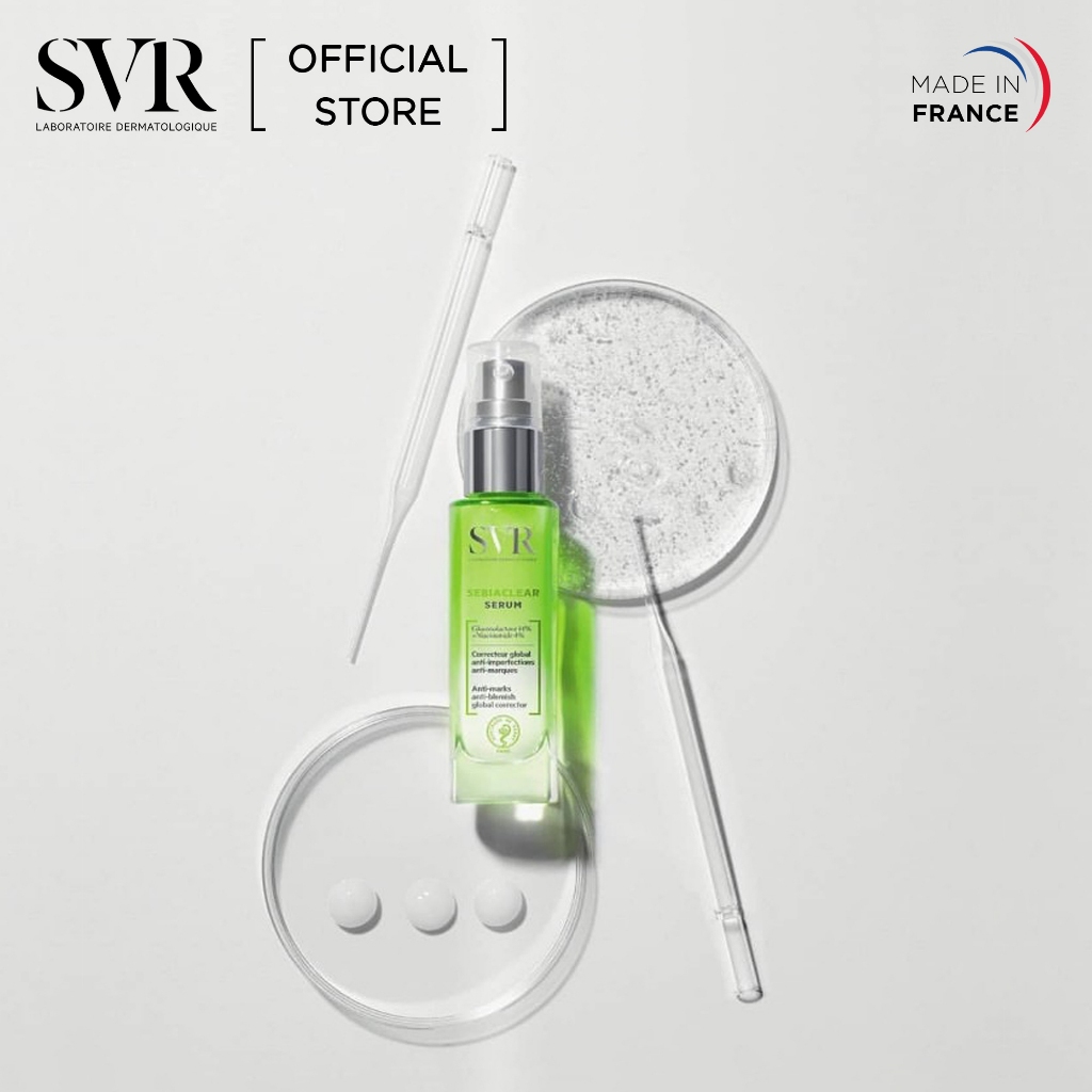 [NK] Serum SVR Sebiaclear Serum 30ml Giảm Mụn, Thông Thoáng Lỗ Chân Lông, Làm Mềm Mịn Da