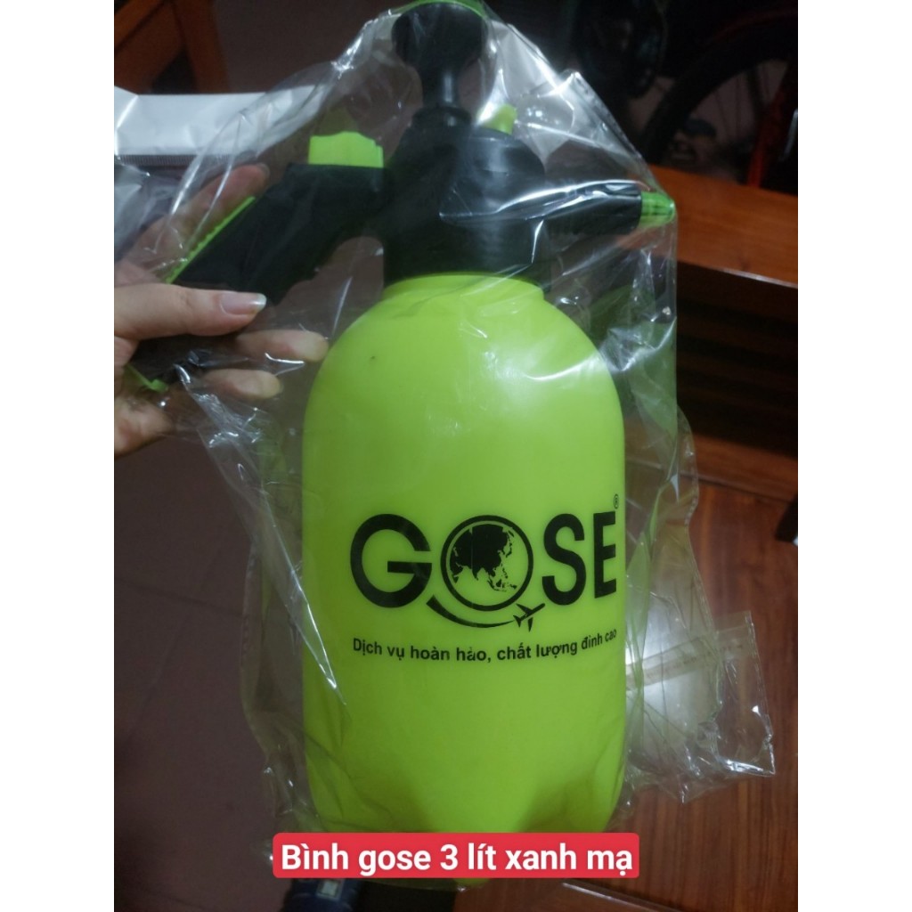 Bình tưới cây cao cấp Gose 2 lít / 3 lít vòi hai chế độ phun sương, phun nước có khóa tự động
