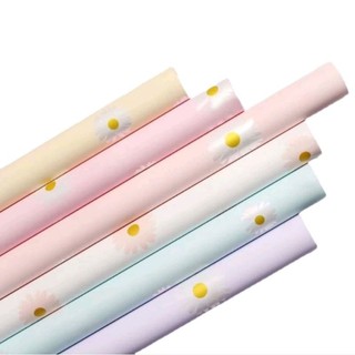 Giấy gói hoa lụa cúc hoạ mi chống nước - giấy nilon bó hoa hoạ tiết hoa cúc hàn quốc