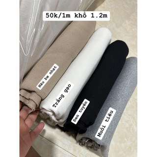 Bo cotton loại dày may quần áo,làm bo chất đanh, bo ống tay, ống quần vải nỉ, da cá