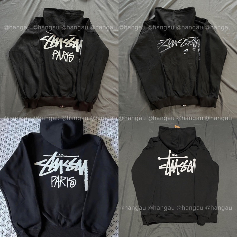 Áo Hoodie STUSSY Đen💕FREESHIP💕 Giới Tính Nam Nữ Áo Nỉ Unisex Form Rộng phong thái Hàn Quốc - Đồ đôi