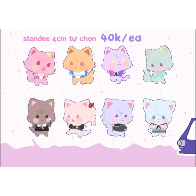 🌸STANDEE MÔ HÌNH ACRYLIC PROJECT SEKAI MEOW 4CM🌸