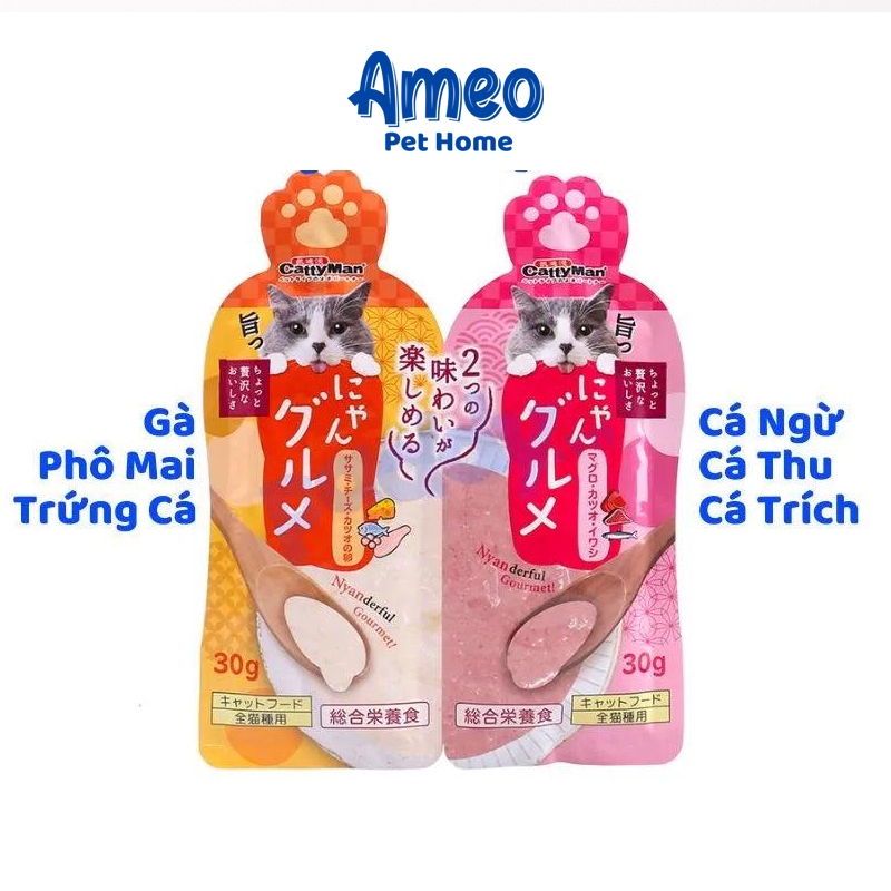 Súp thưởng gói đôi CATTY MAN mix sữa cho mèo thức ăn cho mèo