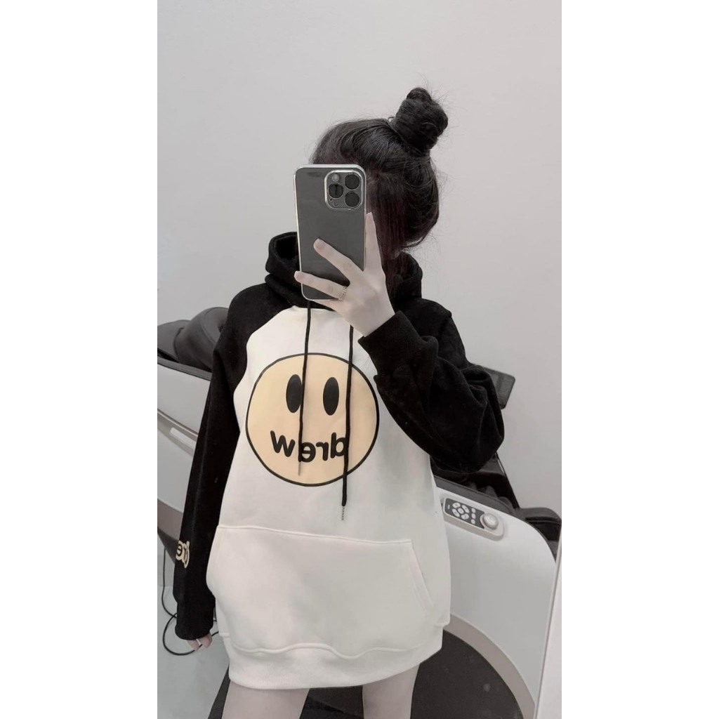 Áo Hoodie Họa Tiết Mặt Cười Cực Hot, Chất Nỉ Cao Cấp 2 Lớp Dày Dặn,Phong Cách Trẻ Trung Thoải Mái Unisex, 3 Màu