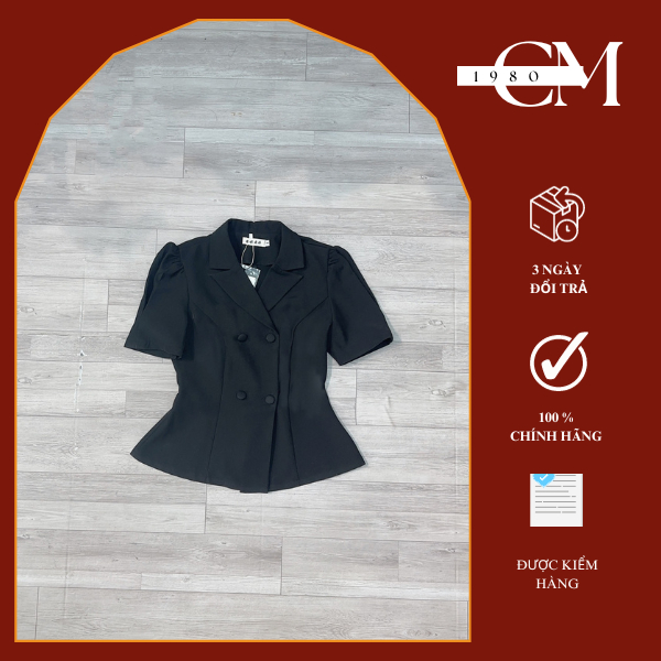 Aó peplum kiểu cổ vest che khuyết điểm tốt charmy