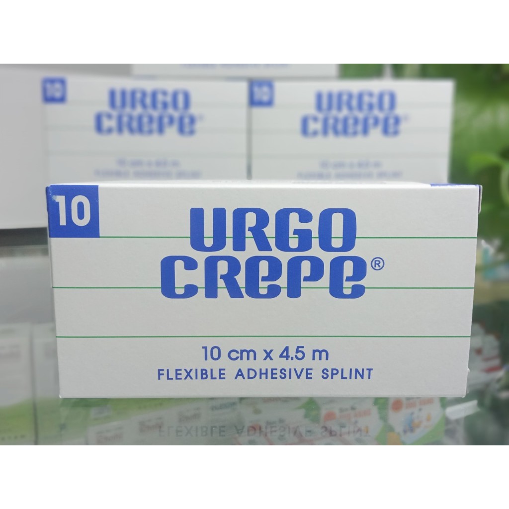 Băng dán y tế Urgocrepe 10cm x 4.5m - băng dán cuộn co dãn - băng keo thun dán vết thương - băng keo lụa dán vết thương
