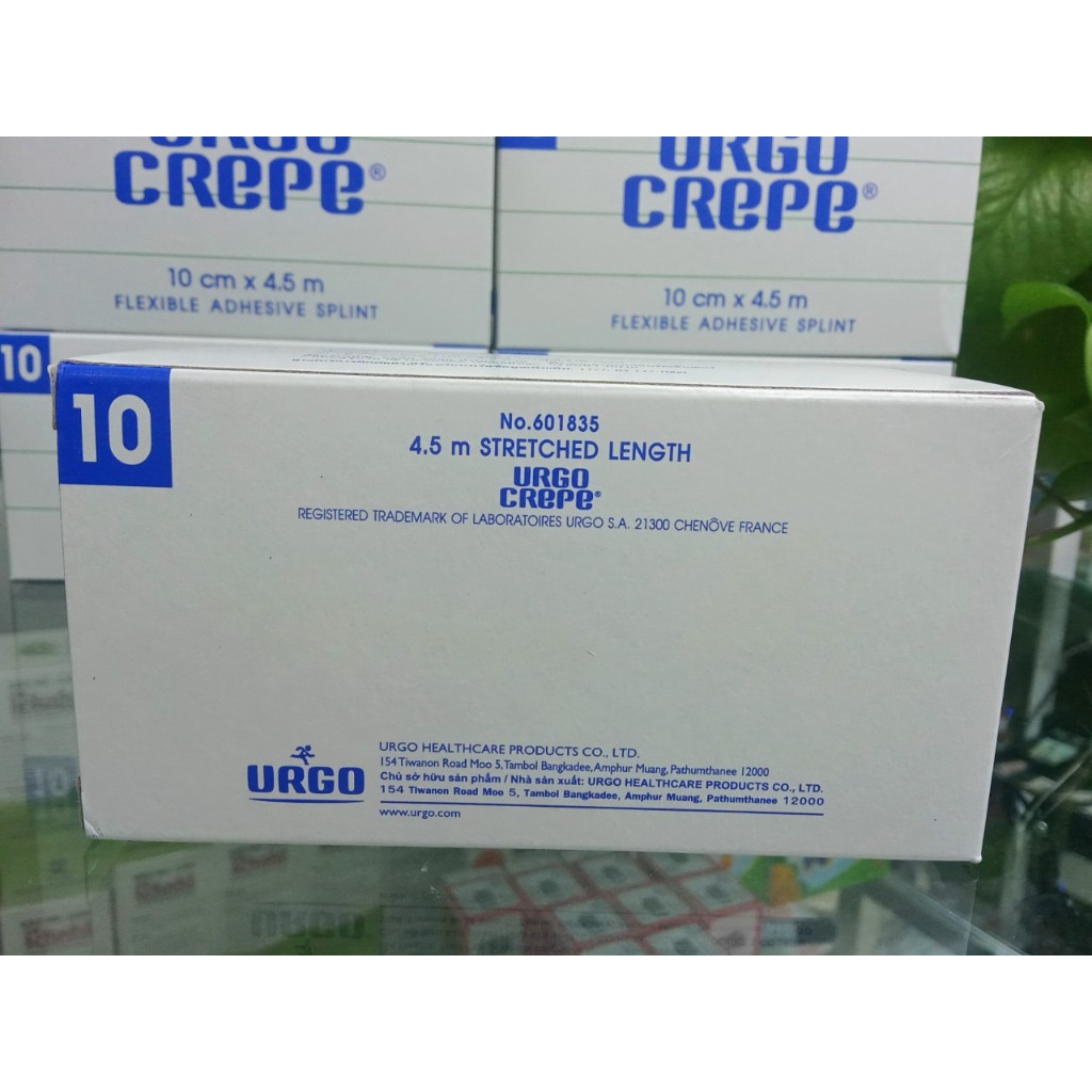 Băng dán y tế Urgocrepe 10cm x 4.5m - băng dán cuộn co dãn - băng keo thun dán vết thương - băng keo lụa dán vết thương