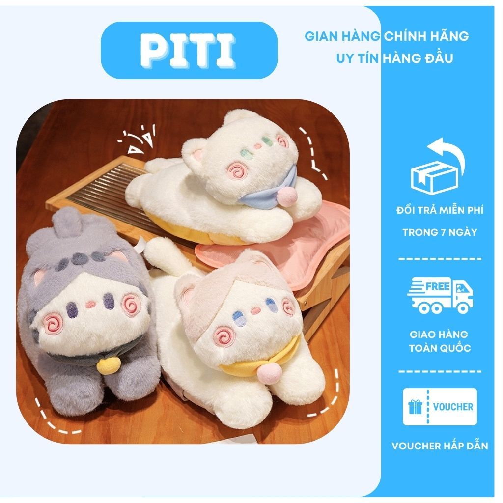 Túi sưởi cắm điện PITI tự động ngắt điện túi chườm bụng kinh hình thú dễ thương thời trang làm ấm chân,tay,bụng mùa đông