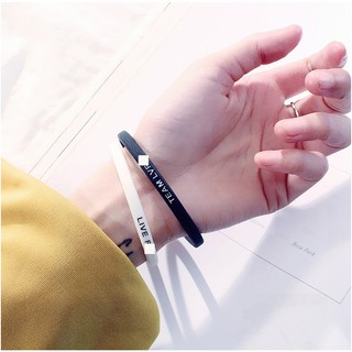 Vòng đeo tay cao su trang trí bản nhỏ xinh xắn LIVE FIT ( giá rẻ bằng giá Sỉ)