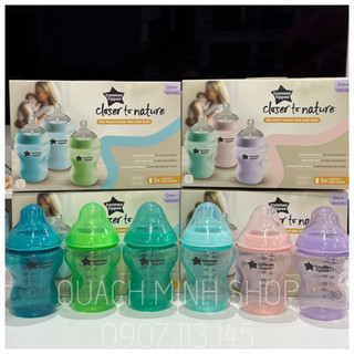 Combo Bình 260ml và Núm ti 6m TOMMEE TIPPEE - Hàng Úc