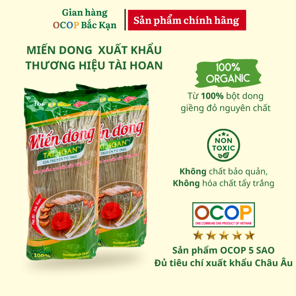 Miến dong Tài Hoan hàng xuất khẩu Châu Âu, siêu dai, không bở, không nát đạt tiêu chuẩn OCOP 5 sao
