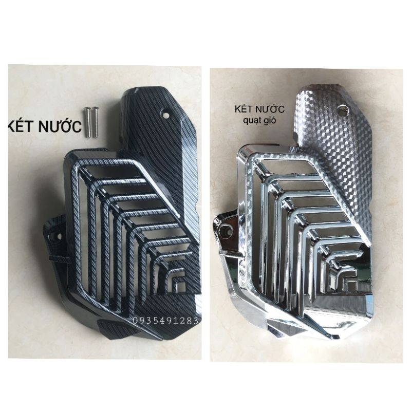 Ốp Két Nước, Quạt Gió SH 2024,SH Mode 21-23, Airblade 2022-2023 Bản 125/160 Carbon, Xi Mạ Crom, AB Air Blade Cacbon